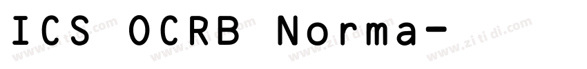 ICS OCRB Norma字体转换